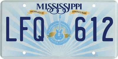 MS license plate LFQ612