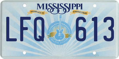 MS license plate LFQ613