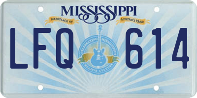 MS license plate LFQ614
