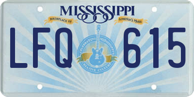 MS license plate LFQ615