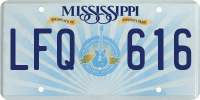 MS license plate LFQ616