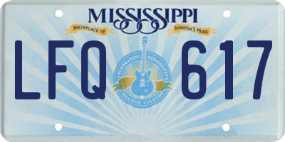 MS license plate LFQ617