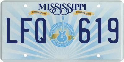 MS license plate LFQ619