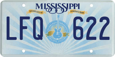MS license plate LFQ622