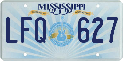 MS license plate LFQ627