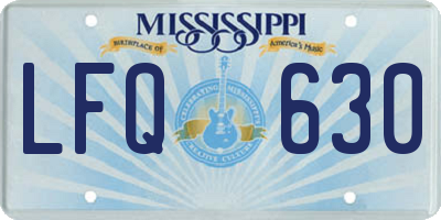 MS license plate LFQ630