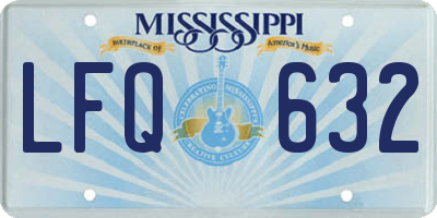 MS license plate LFQ632