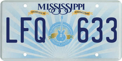 MS license plate LFQ633