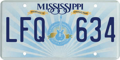 MS license plate LFQ634