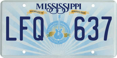 MS license plate LFQ637