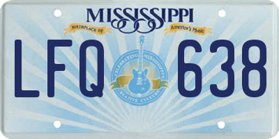 MS license plate LFQ638
