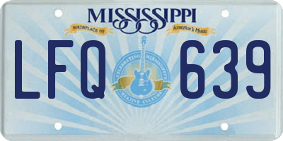 MS license plate LFQ639