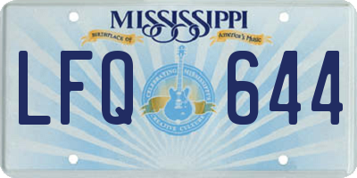 MS license plate LFQ644