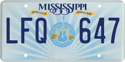 MS license plate LFQ647