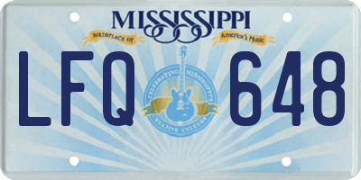 MS license plate LFQ648