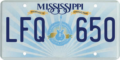MS license plate LFQ650