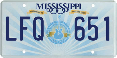 MS license plate LFQ651