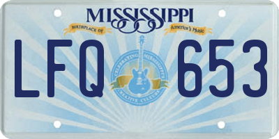 MS license plate LFQ653