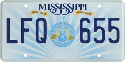 MS license plate LFQ655