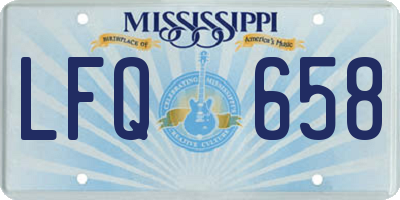MS license plate LFQ658