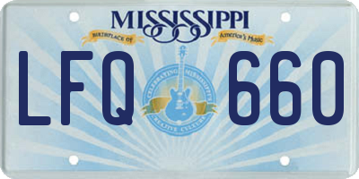 MS license plate LFQ660