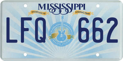 MS license plate LFQ662