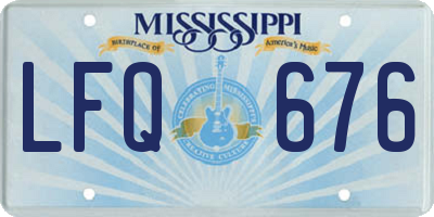 MS license plate LFQ676