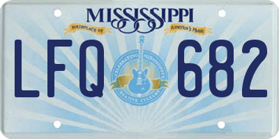 MS license plate LFQ682