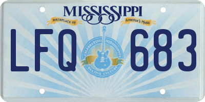 MS license plate LFQ683