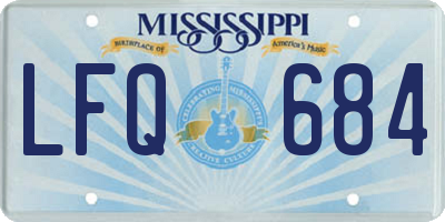 MS license plate LFQ684