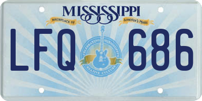 MS license plate LFQ686