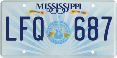 MS license plate LFQ687