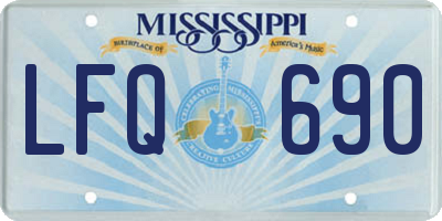 MS license plate LFQ690