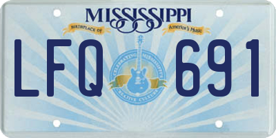 MS license plate LFQ691