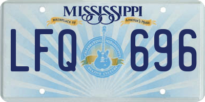 MS license plate LFQ696