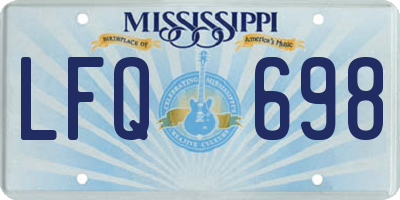 MS license plate LFQ698