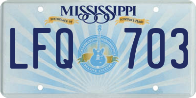 MS license plate LFQ703