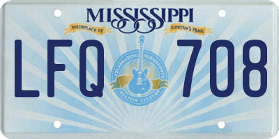 MS license plate LFQ708