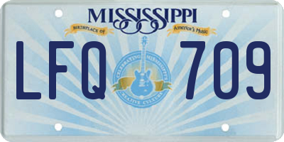 MS license plate LFQ709