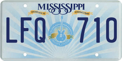 MS license plate LFQ710