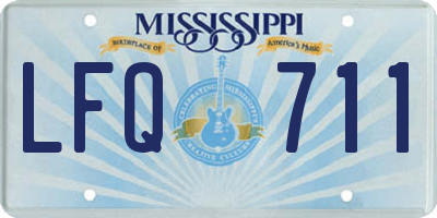 MS license plate LFQ711