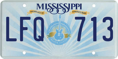 MS license plate LFQ713