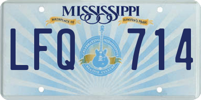 MS license plate LFQ714