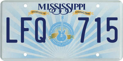 MS license plate LFQ715