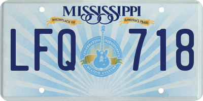 MS license plate LFQ718