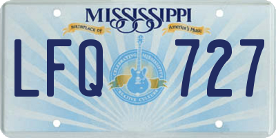 MS license plate LFQ727
