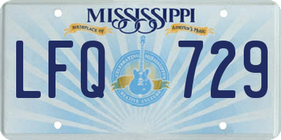 MS license plate LFQ729