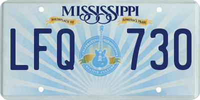 MS license plate LFQ730