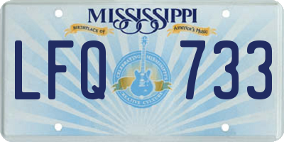 MS license plate LFQ733