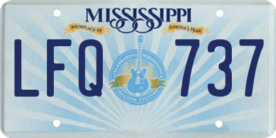 MS license plate LFQ737